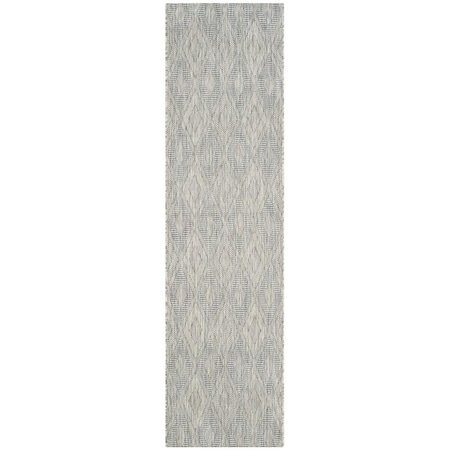 Safavieh 2 ft.-3 in. x 8 ft. Rectangle Courtyard Power Loomed RugGrey & Grey CY8522-36811-28